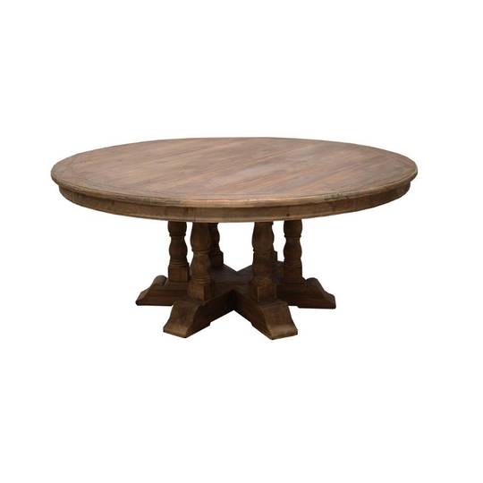 Candace Large Old Pine Round Dining Table